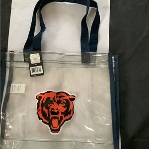 NFL Transparent Tote with Black and Blue Straps